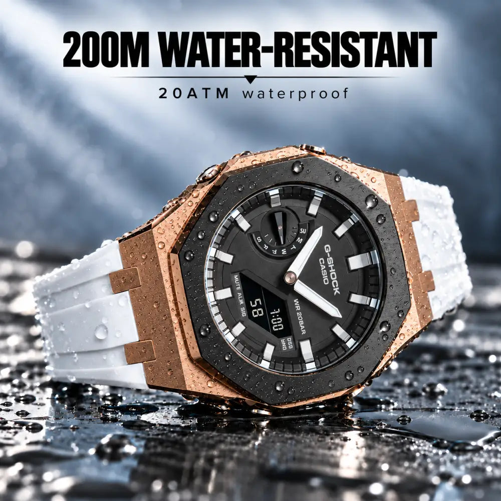 Custom Watch – Black White Rose Gold