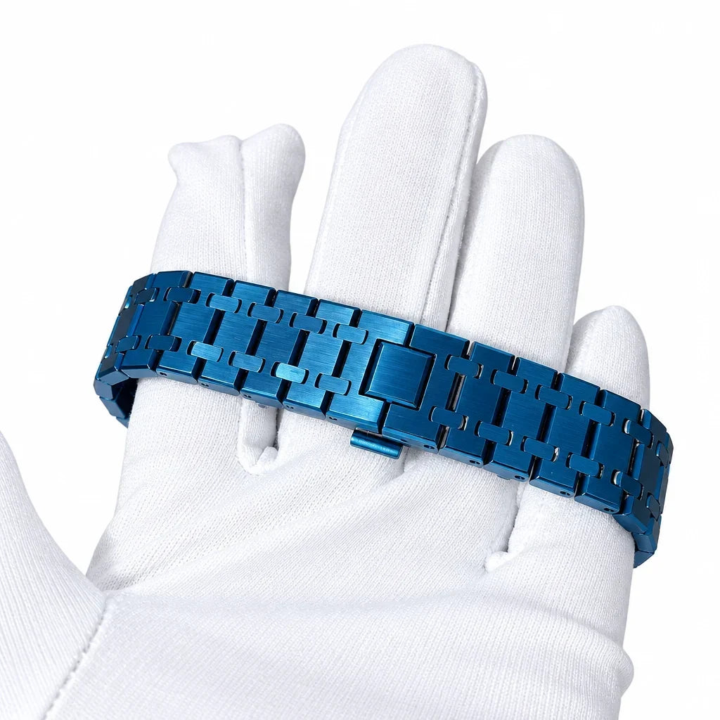 Custom Watch – Full Blue Mirror Rainbow Dial