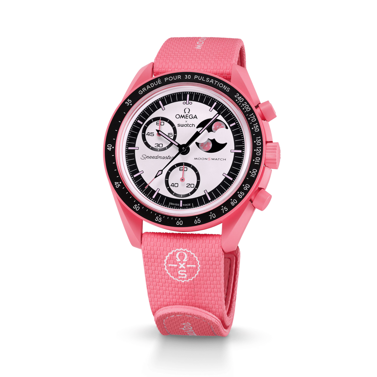 STRAP  LIGHT PINK/WHITE RUBBER