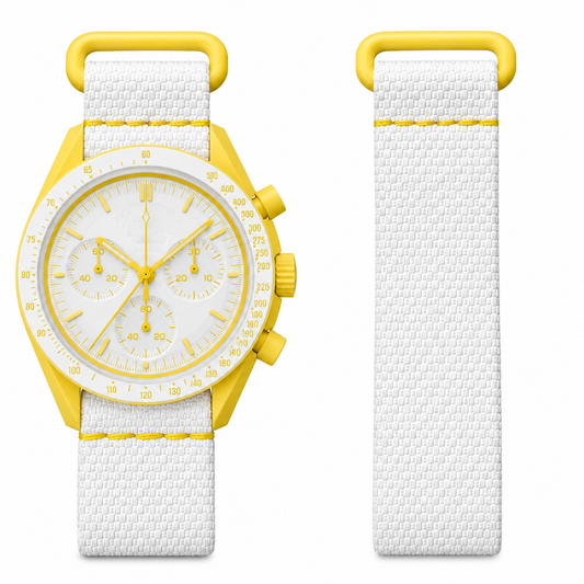 STRAP  WHITE/YELLOW RUBBER