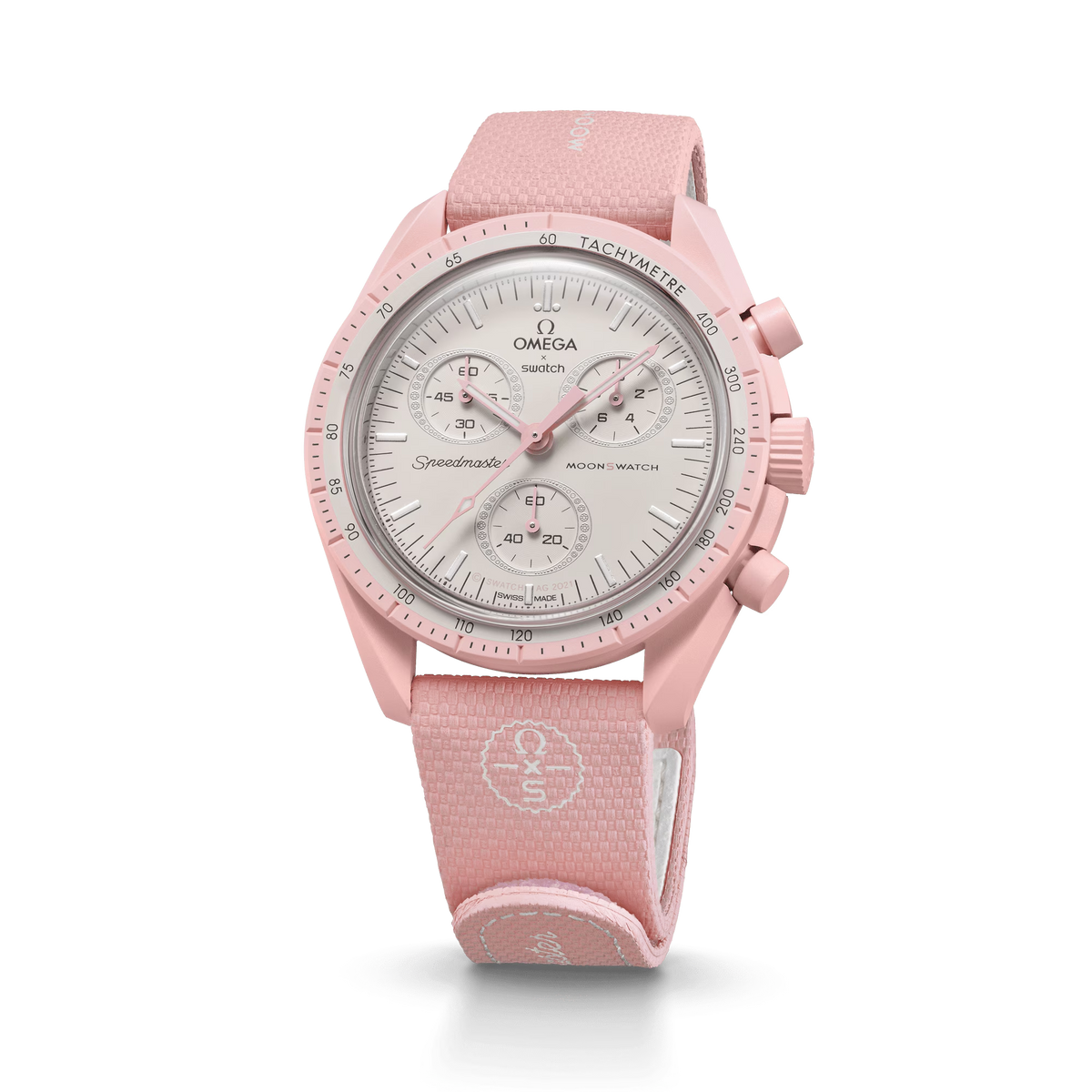 STRAP  LIGHT PINK/WHITE RUBBER