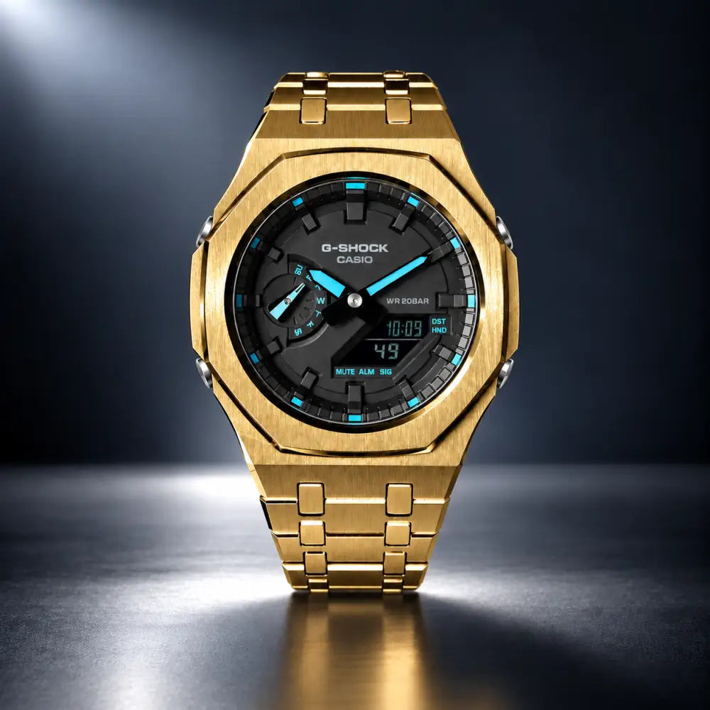 Custom Watch – Black Blue Steel – Mod G-Shock GA2100