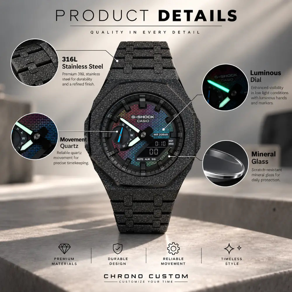 Custom Watch – Black Frosted