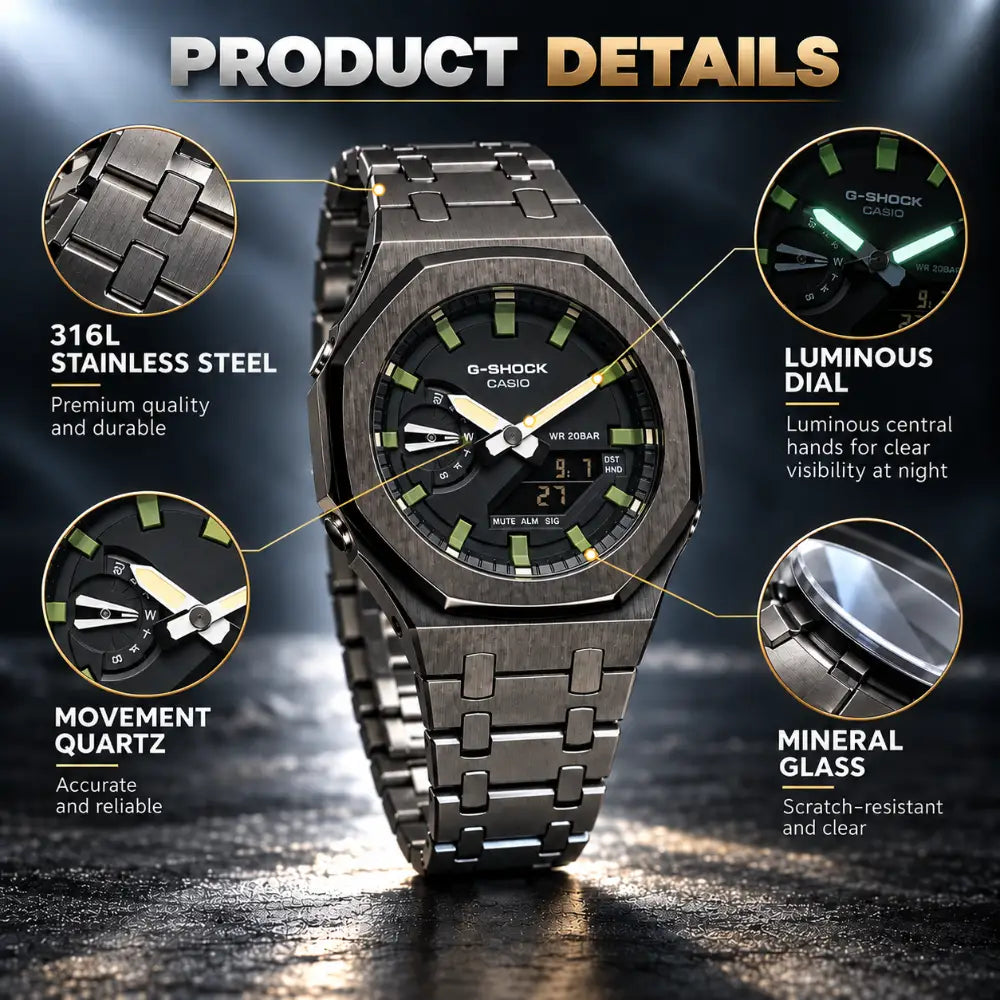 Custom Watch – Black Green Olive