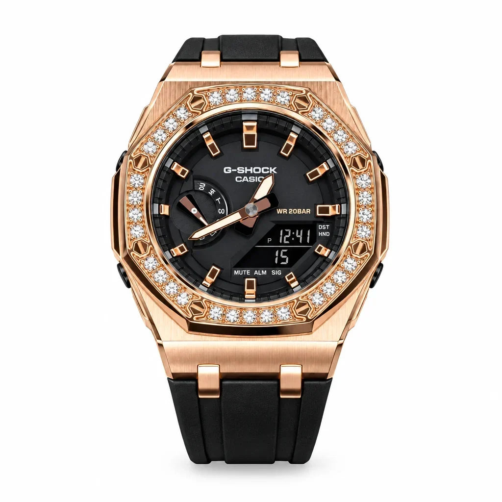 Custom Watch – Diamond Black Rose Gold