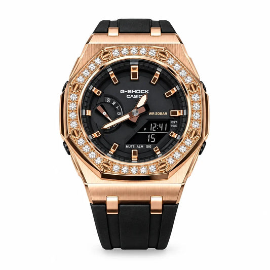 Custom Watch – Diamond Black Rose Gold