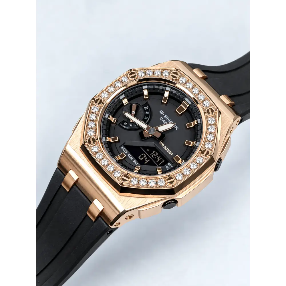 Custom Watch – Diamond Black Rose Gold