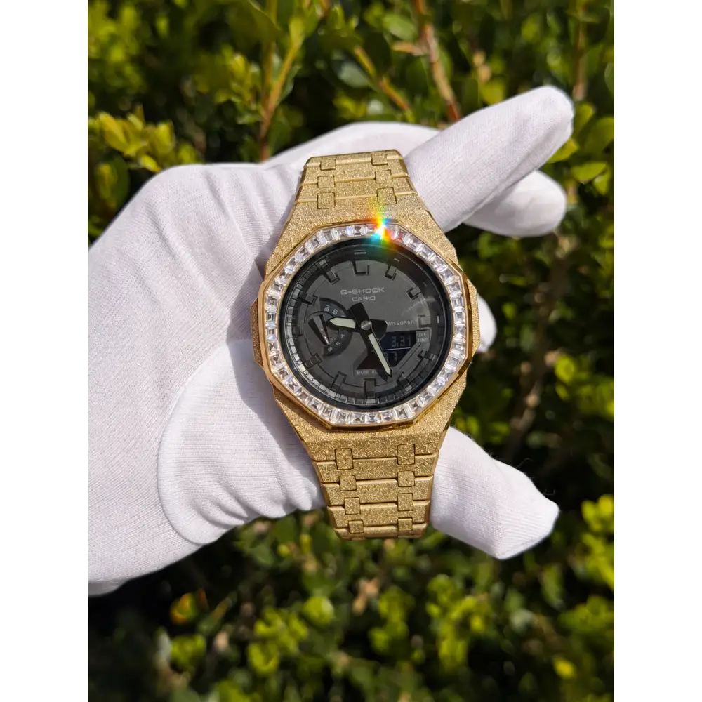 Custom Watch – Full Black Frosted Diamond