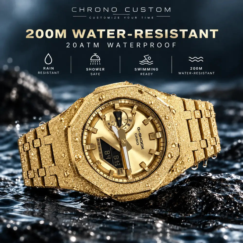 Custom Watch – Full Gold Frosted
