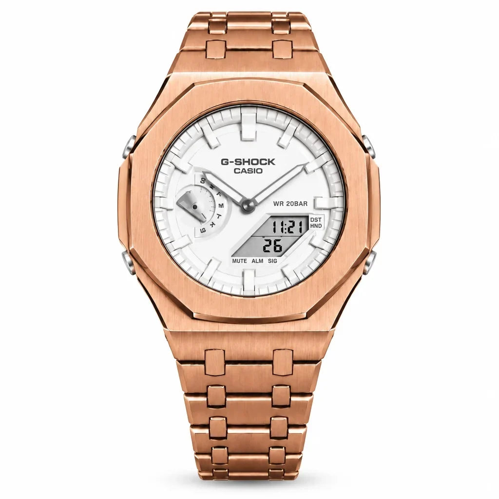 Custom Watch – Full Rose Gold White