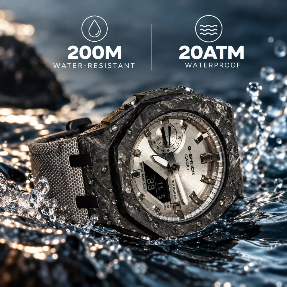 Custom Watch – Full Silver Carbon Fiber