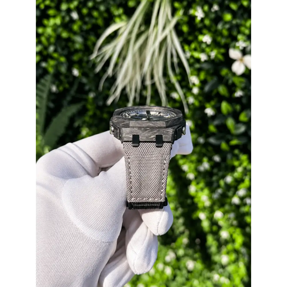 Custom Watch – Full Silver Carbon Fiber