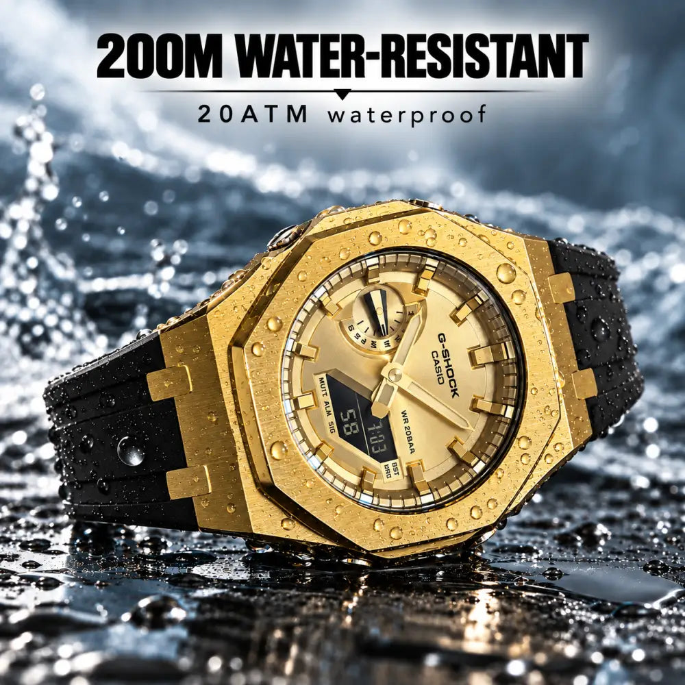 Custom Watch – Gold Case Black