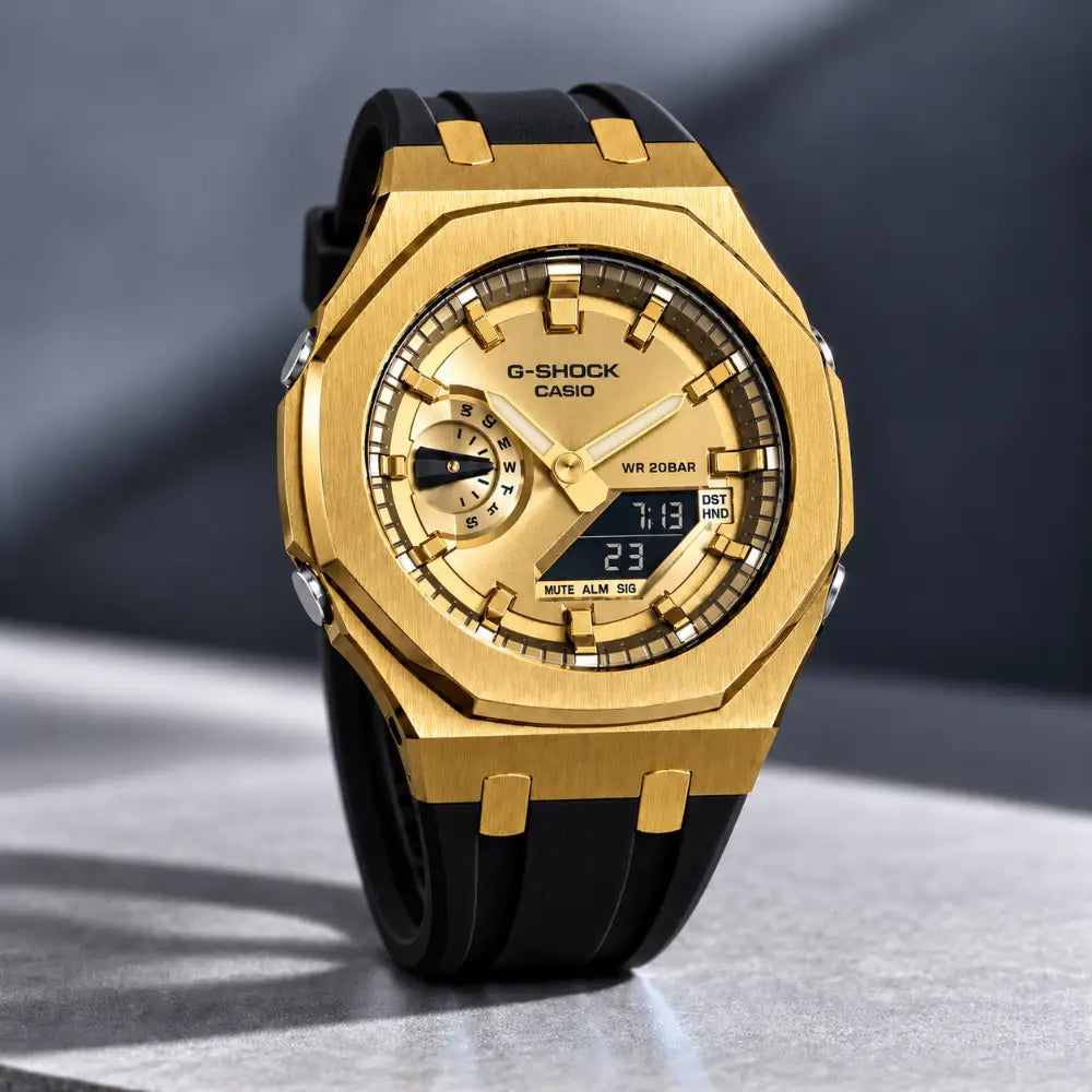 Custom Watch – Gold Case Black