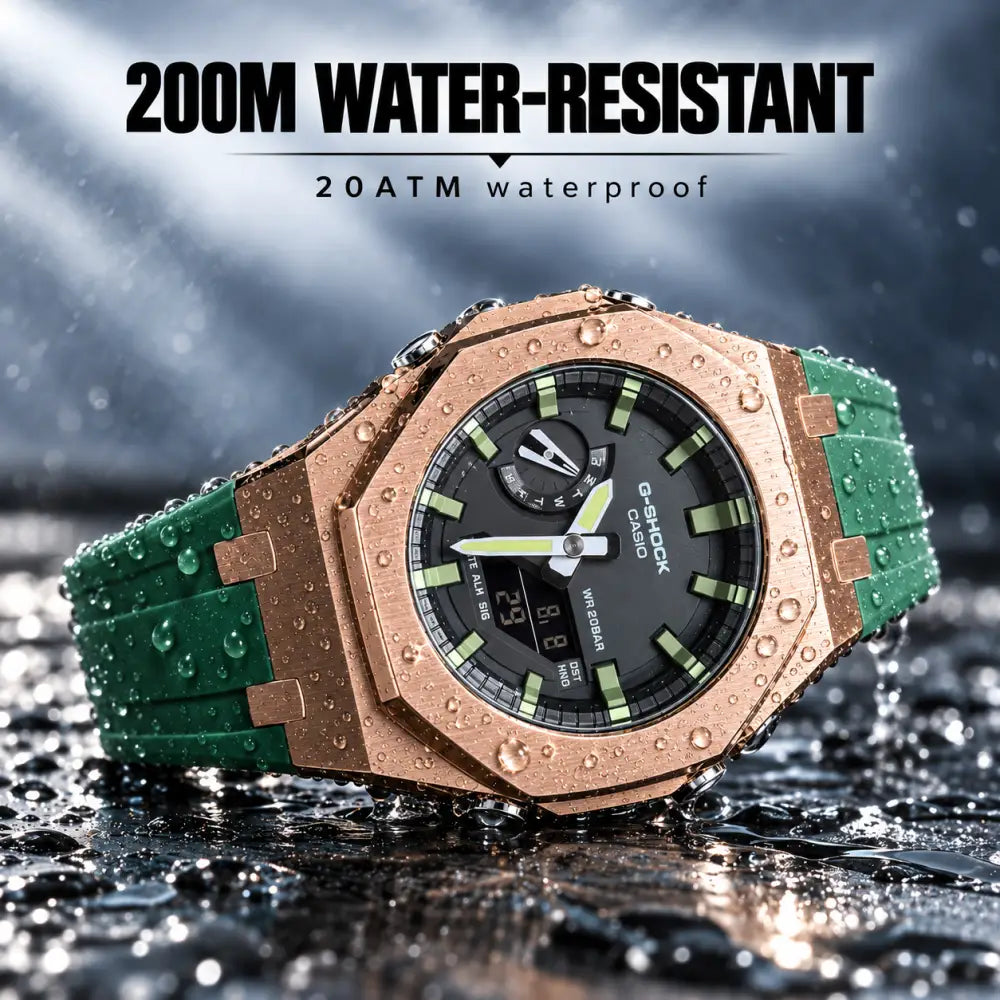 Custom Watch – Green Rose Gold
