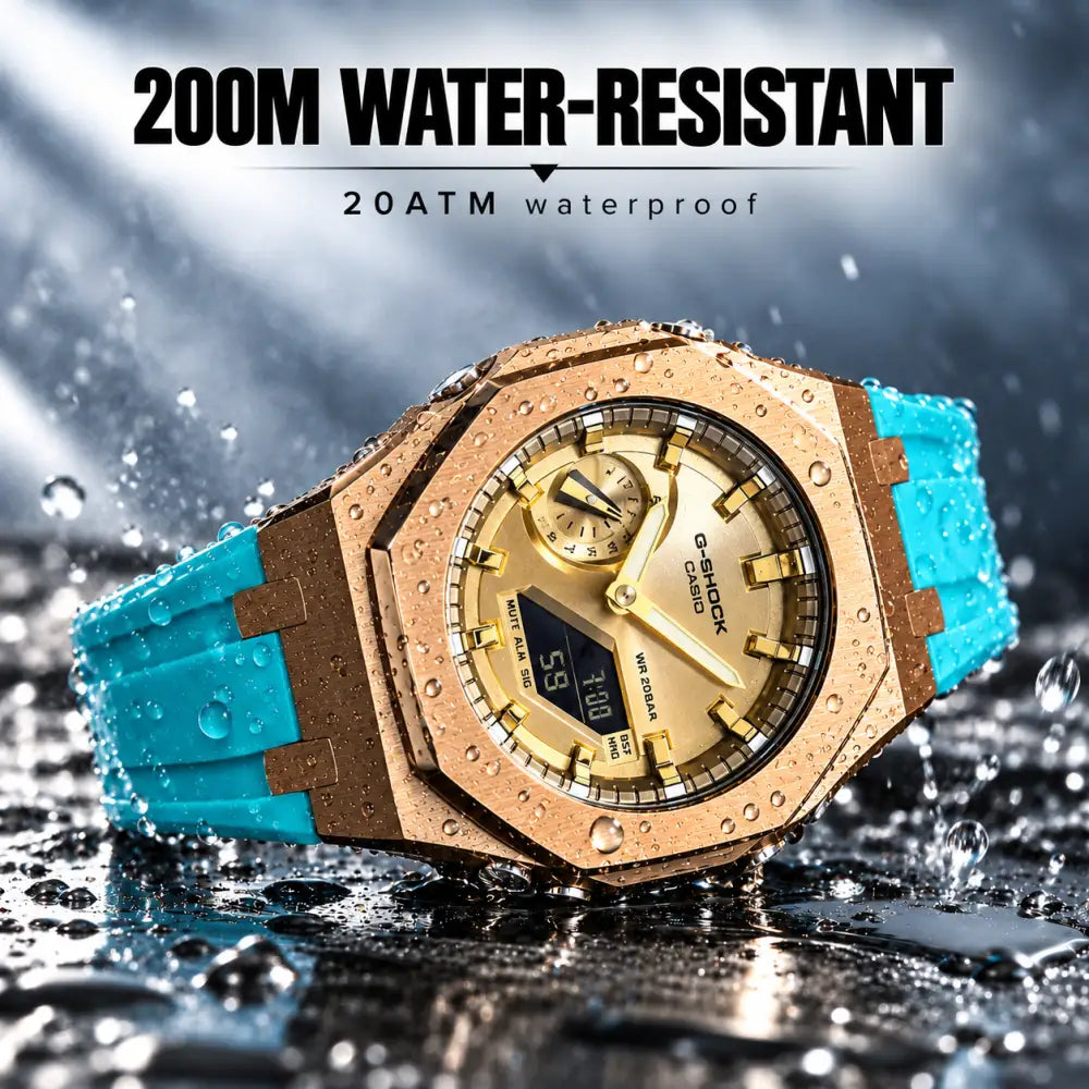 Custom Watch – Rose Gold Turquoise