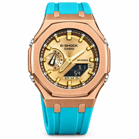 Custom Watch – Rose Gold Turquoise