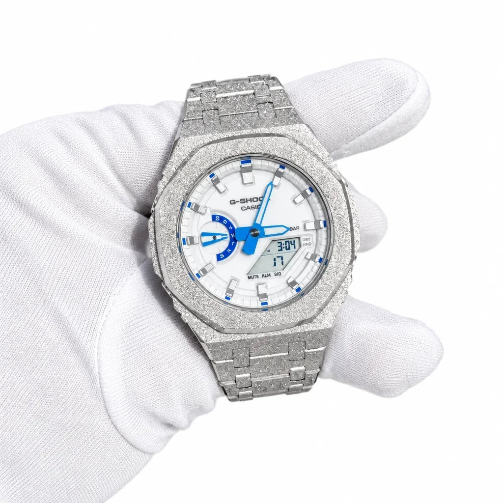 Custom Watch – Silver Luminous Frosted