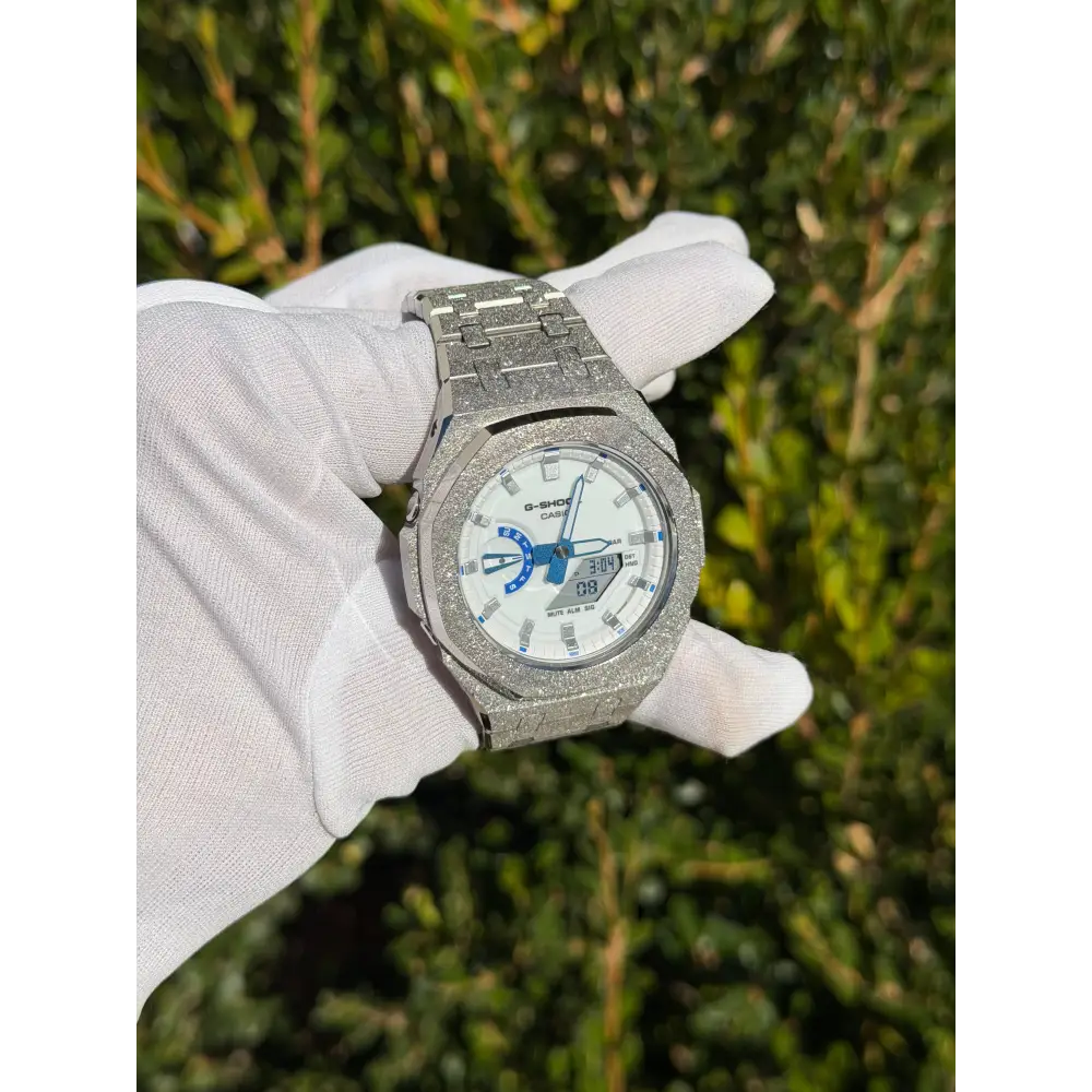 Custom Watch – Silver Luminous Frosted