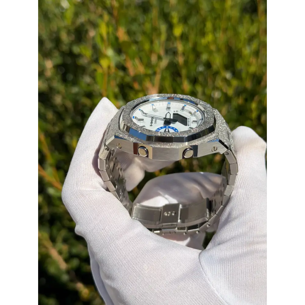 Custom Watch – Silver Luminous Frosted