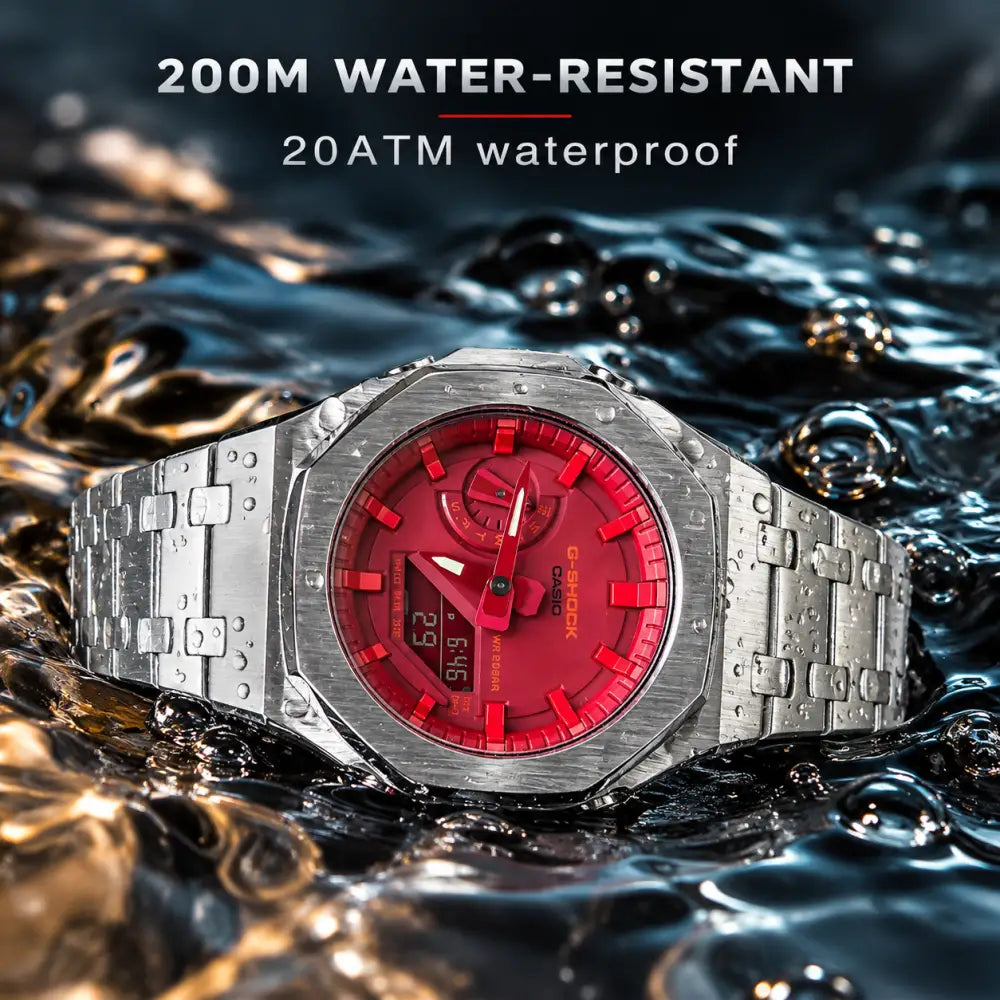 Custom Watch – Silver Red
