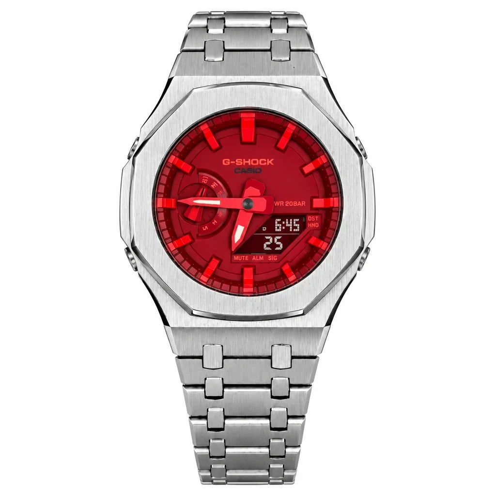 Custom Watch – Silver Red