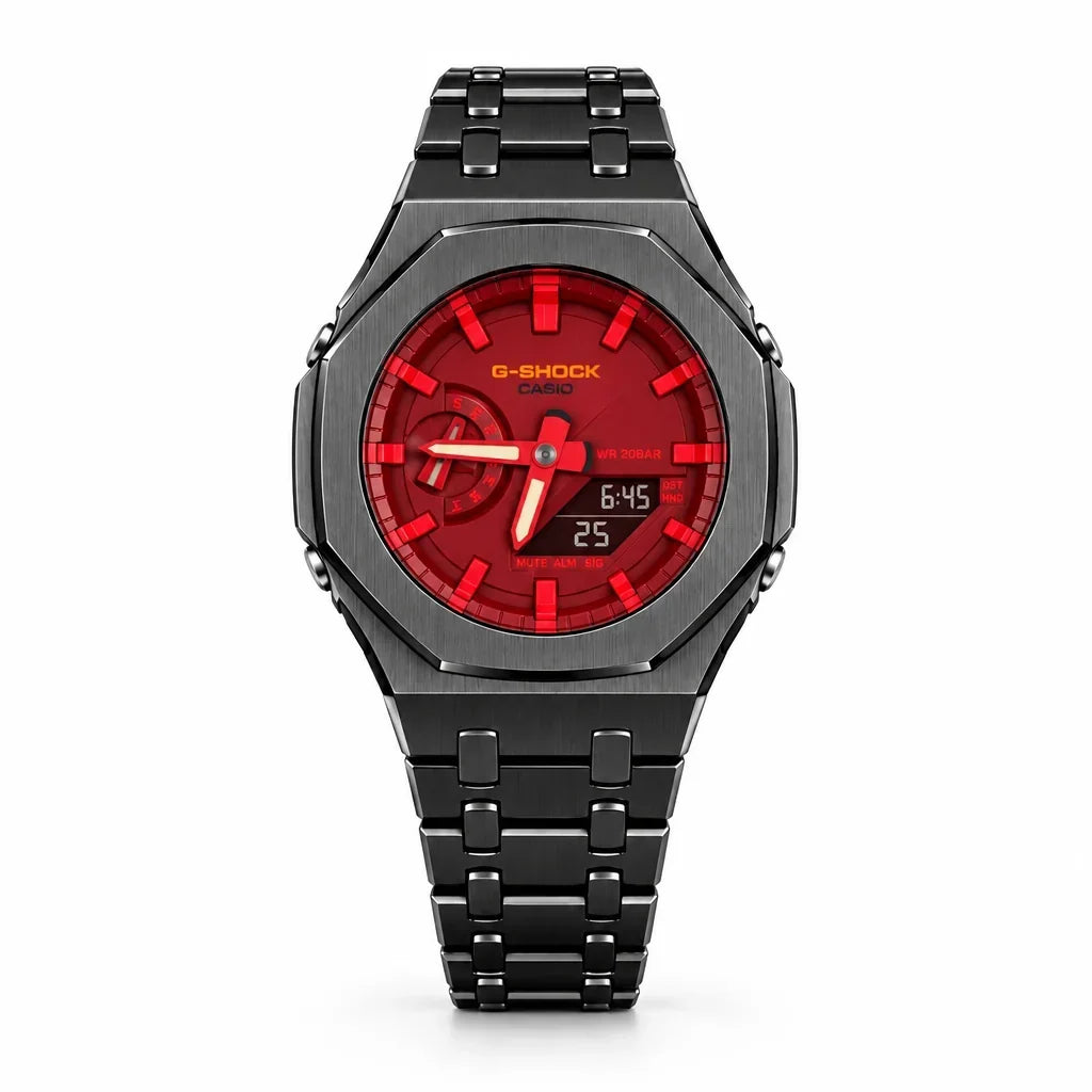 Custom Watch – Silver Red
