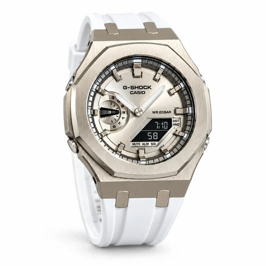 Custom Watch – White Silver Dial