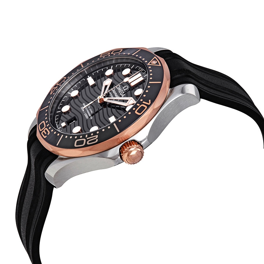 Omega Seamaster Automatic Steel & 18kt Sedna Gold Black Dial Men's Watch 210.22.42.20.01.002
