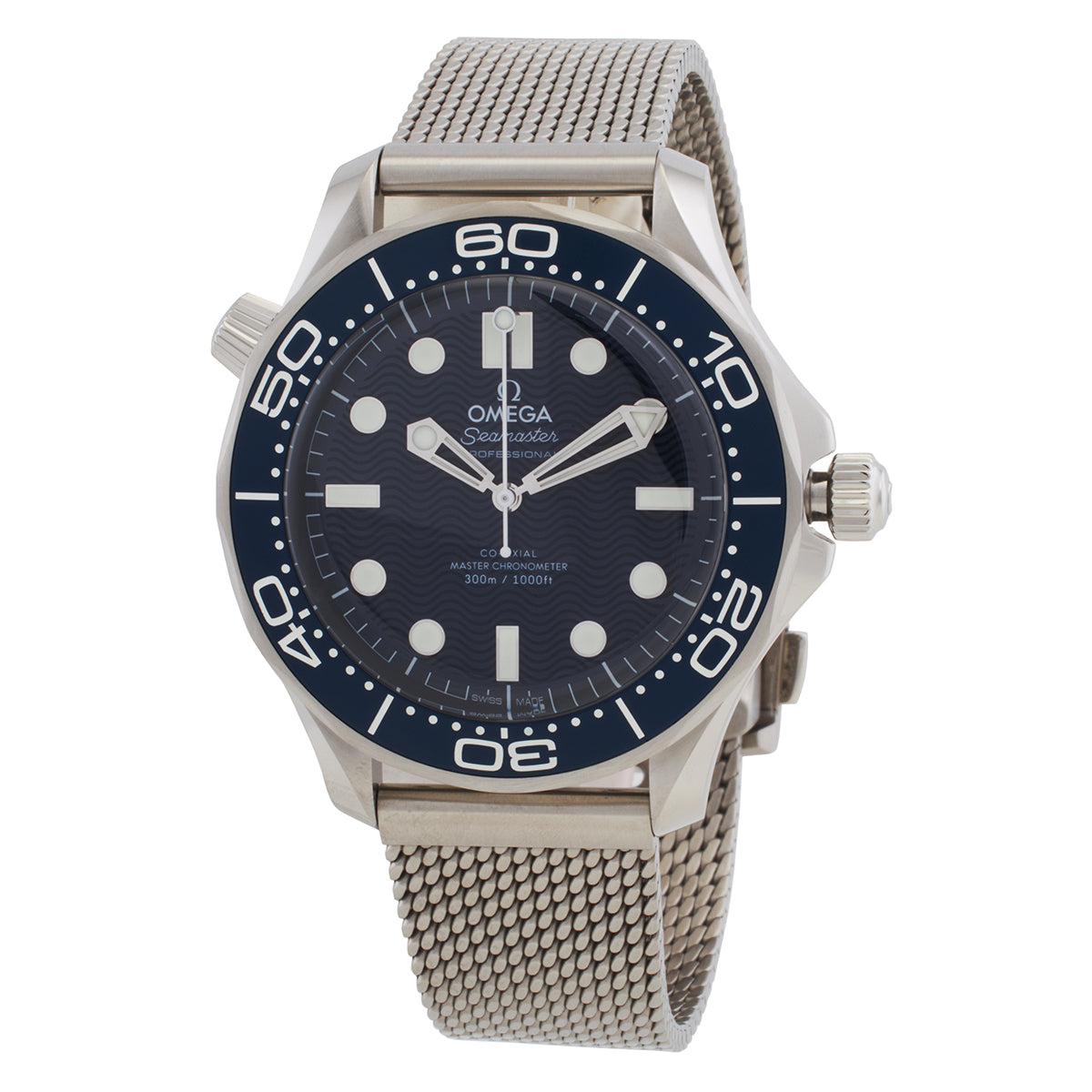 Omega Seamaster 300M James Bond 60th Anniversary Automatic Chronometer Blue Dial Men's Watch 210.30.42.20.03.002